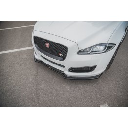 Накладка сплиттер на передний бампер на Jaguar XJ IV